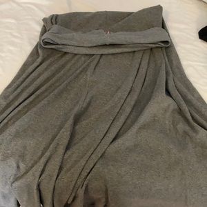 Long gray hardtail skirt